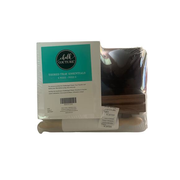 NWT Chalk Couture Tiered Tray 6 Pieces Essentials - Picture 1 of 7